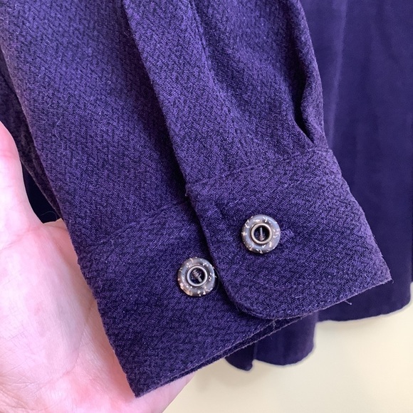 St. John's Bay | Vintage 90's Deep Purple Ultra Suede Button Down Shirt XL Tall - Picture 7 of 17